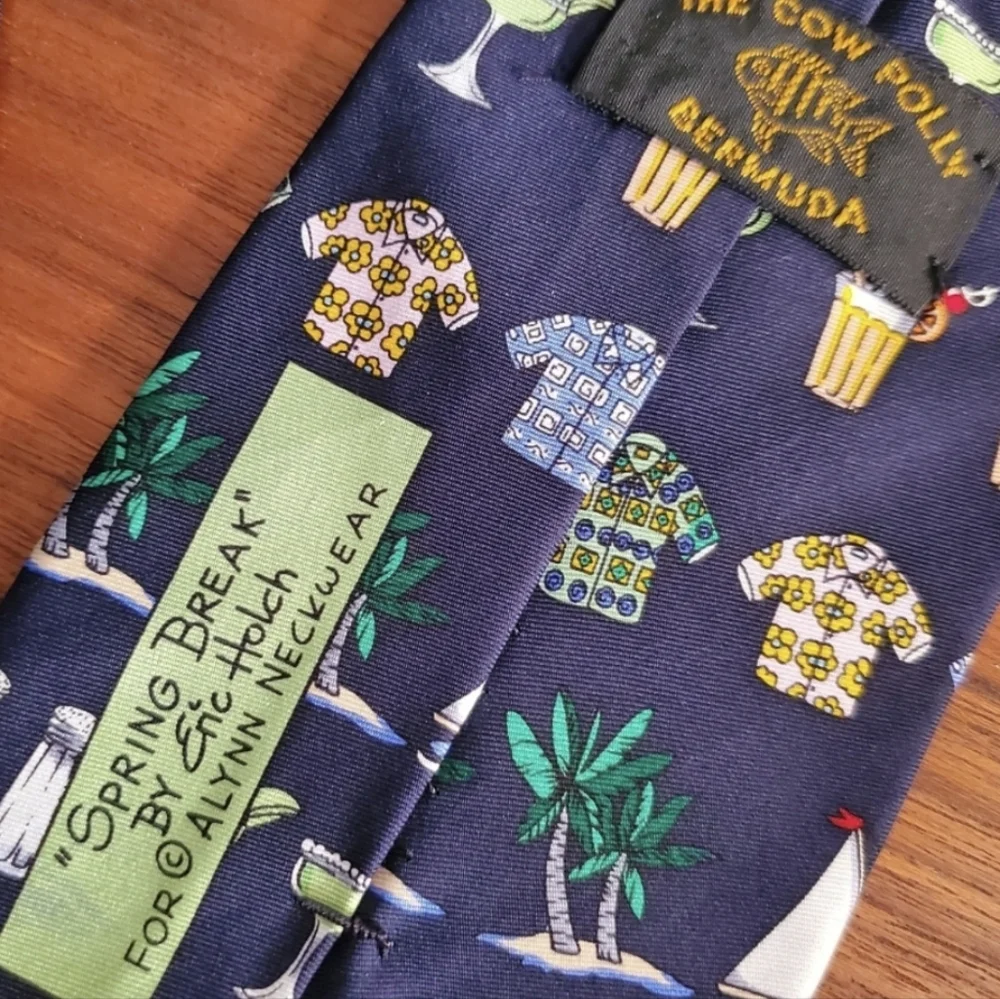 Set of Vintage Bar Themed Ties